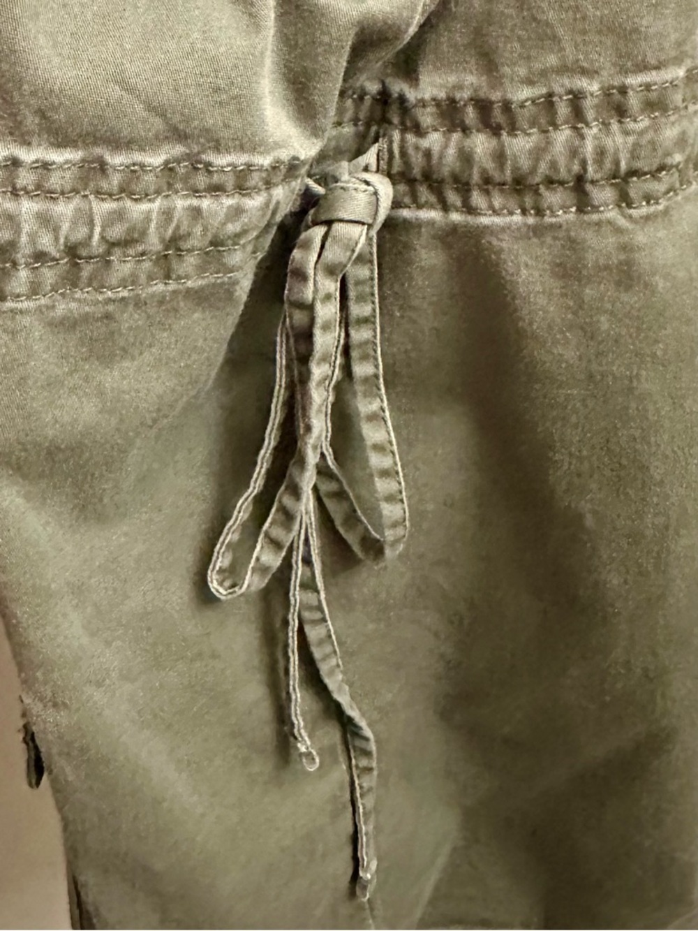 Olive Utility Drawstring Jacket - Picture 4 of 8